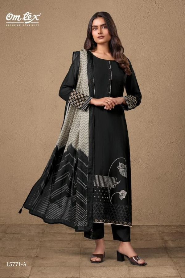 Omtex Navatmani Mal Chanderi Silk Ladies Suit 15771-A