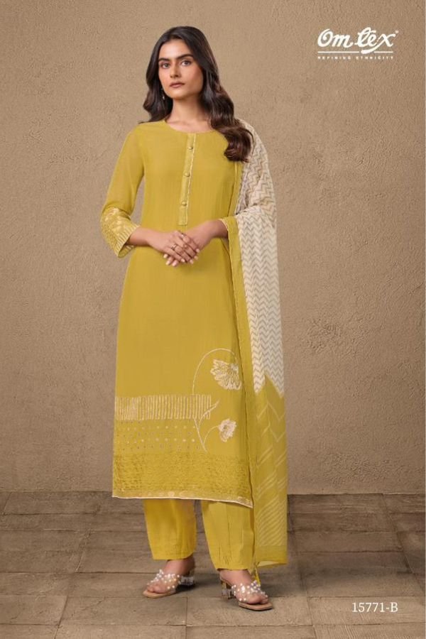 Omtex Navatmani Mal Chanderi Silk Ladies Suit 15771-B