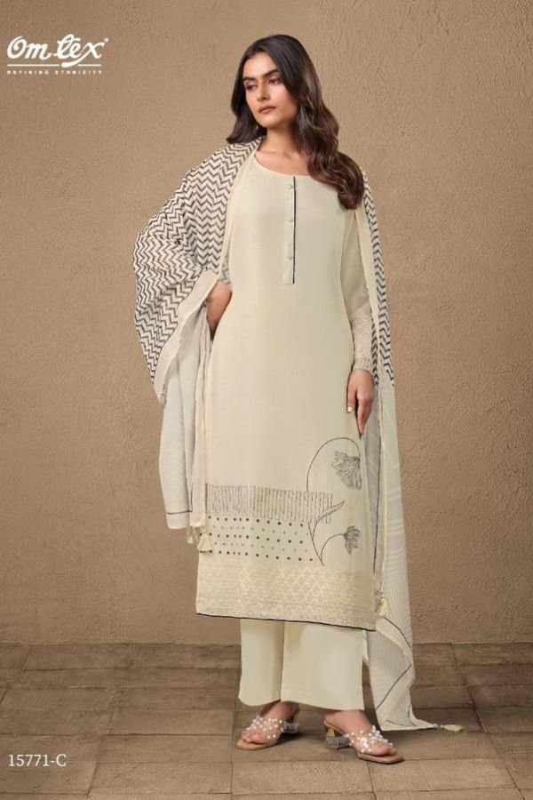 Omtex Navatmani Mal Chanderi Silk Ladies Suit 15771-C