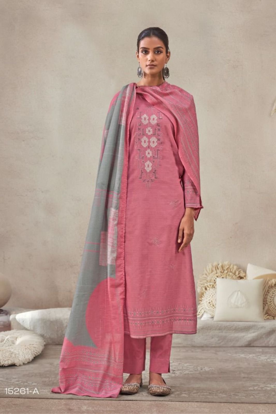 Omtex Pankhi Premium Lawn Cotton Ladies Suit 15261-A