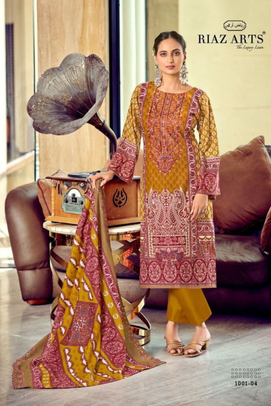Riaz Arts Bin Saeed Cotton Camric Lawn Ladies Suit 1001-04