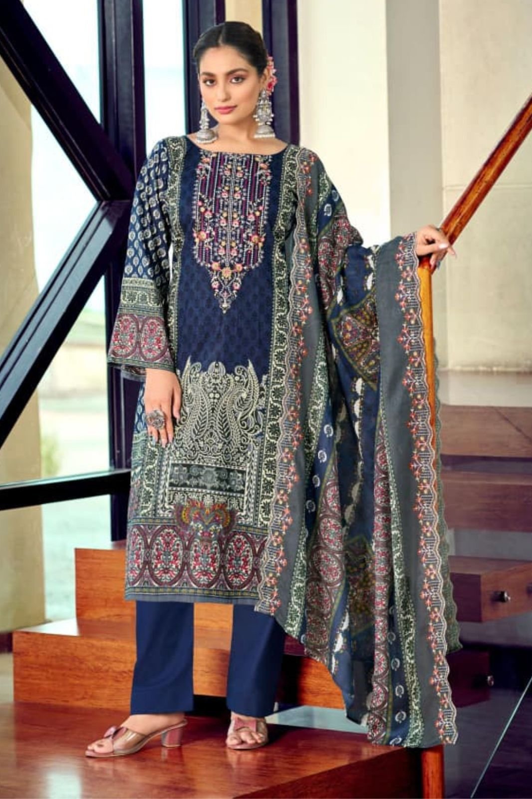 Riaz Arts Bin Saeed Cotton Camric Lawn Ladies Suit 1001-06