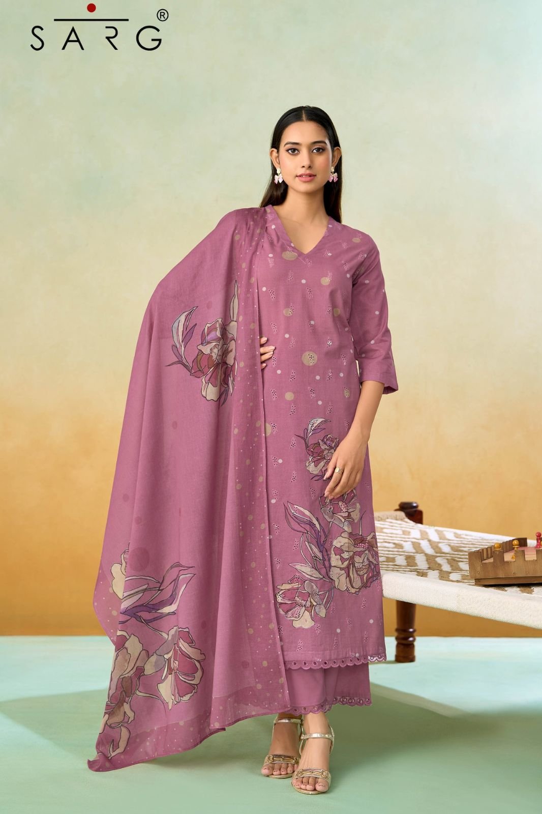 Sahiba Sarg Gupshup Pure Cotton Ladies Salwar Suit 912