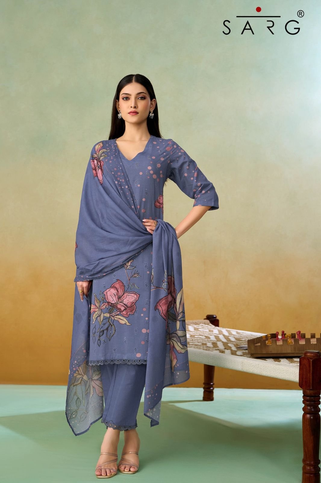 Sahiba Sarg Gupshup Pure Cotton Ladies Salwar Suit 963