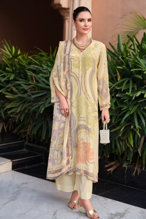 Sanaz A Shape Story Viscose Mul Cotton Ladies Suit SS-1101