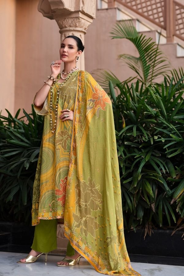 Sanaz A Shape Story Viscose Mul Cotton Ladies Suit SS-1102