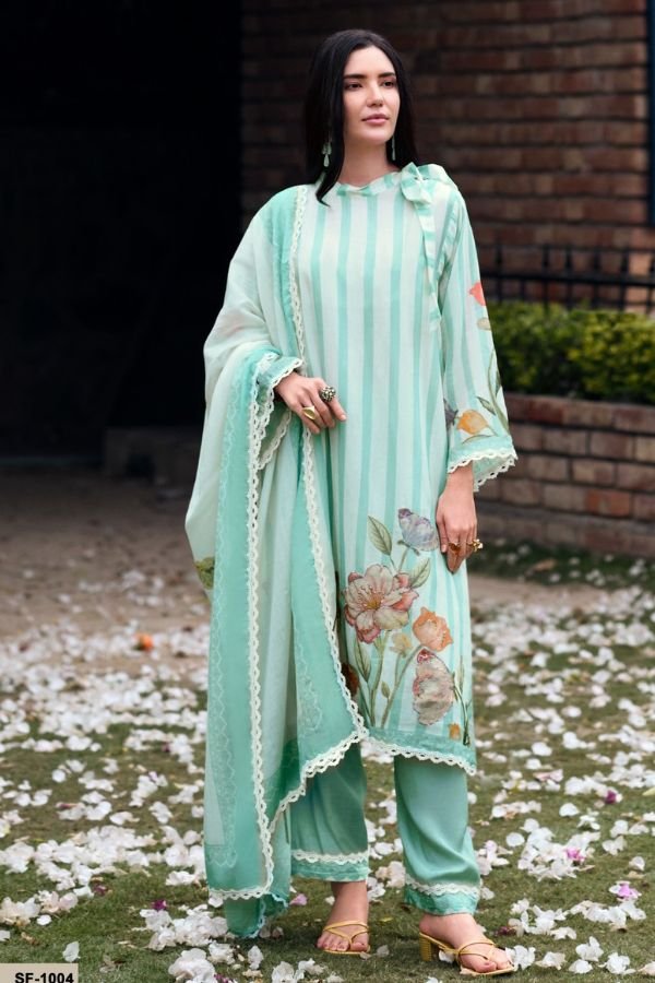 Sanaz Soft Edit Viscose Mul Ladies Salwar Suit SF-1004