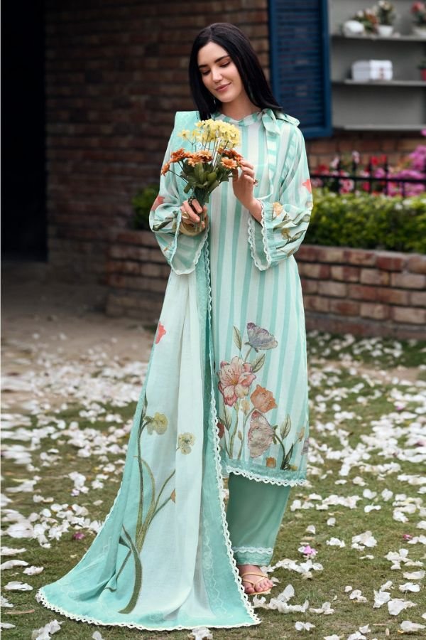 Sanaz Soft Edit Viscose Mul Ladies Salwar Suit SF-1004