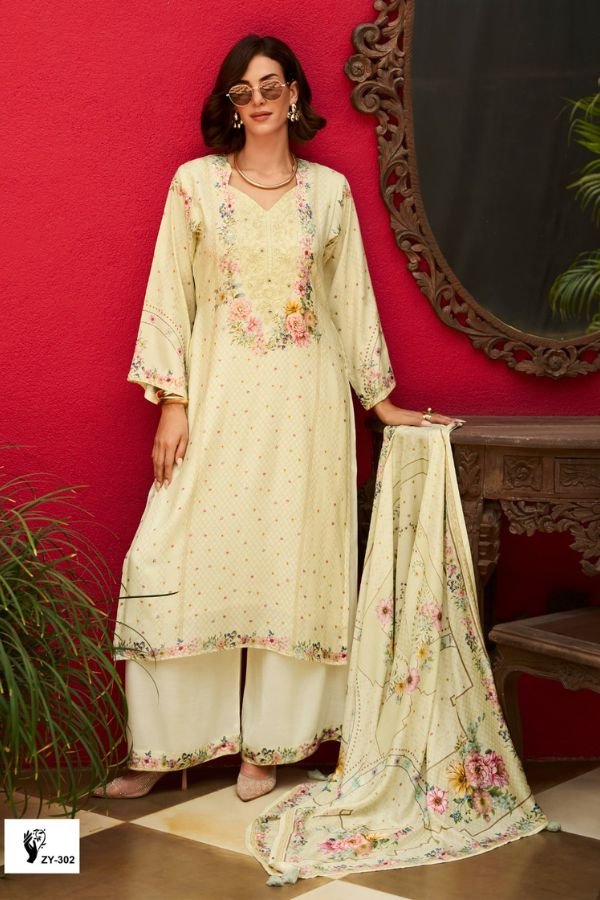 Sanaz Ziya Muslin Ladies Salwar Suit ZY-302