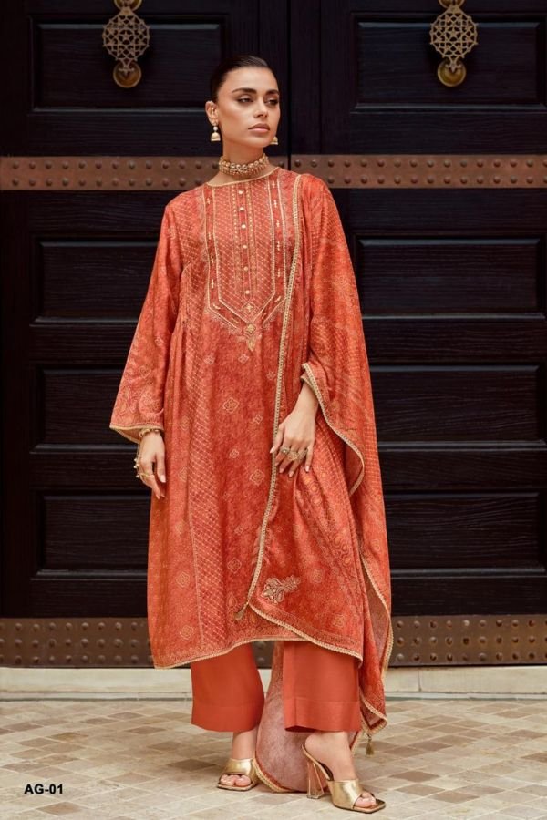 Varsha Fashion Aangan Muslin Ladies Suit AG-01
