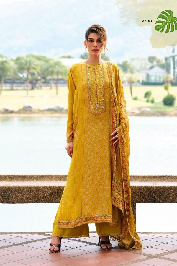 Varsha Fashion Ajrakh 2 Muslin Ladies Salwar Suits AK-01