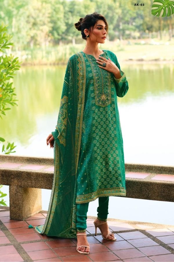 Varsha Fashion Ajrakh 2 Muslin Ladies Salwar Suits AK-03