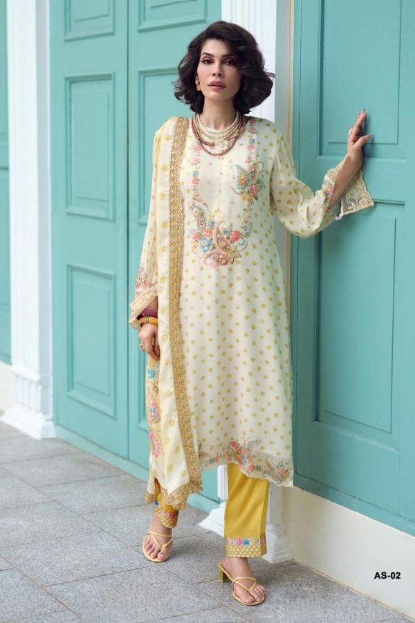 Varsha Fashion Artessa Chinnon Chiffon Ladies Suit AS-02