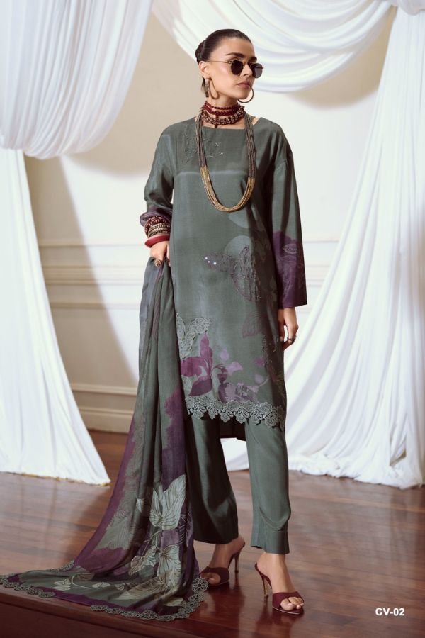 Varsha Fashion Canvas Muslin Ladies Suit CV-02