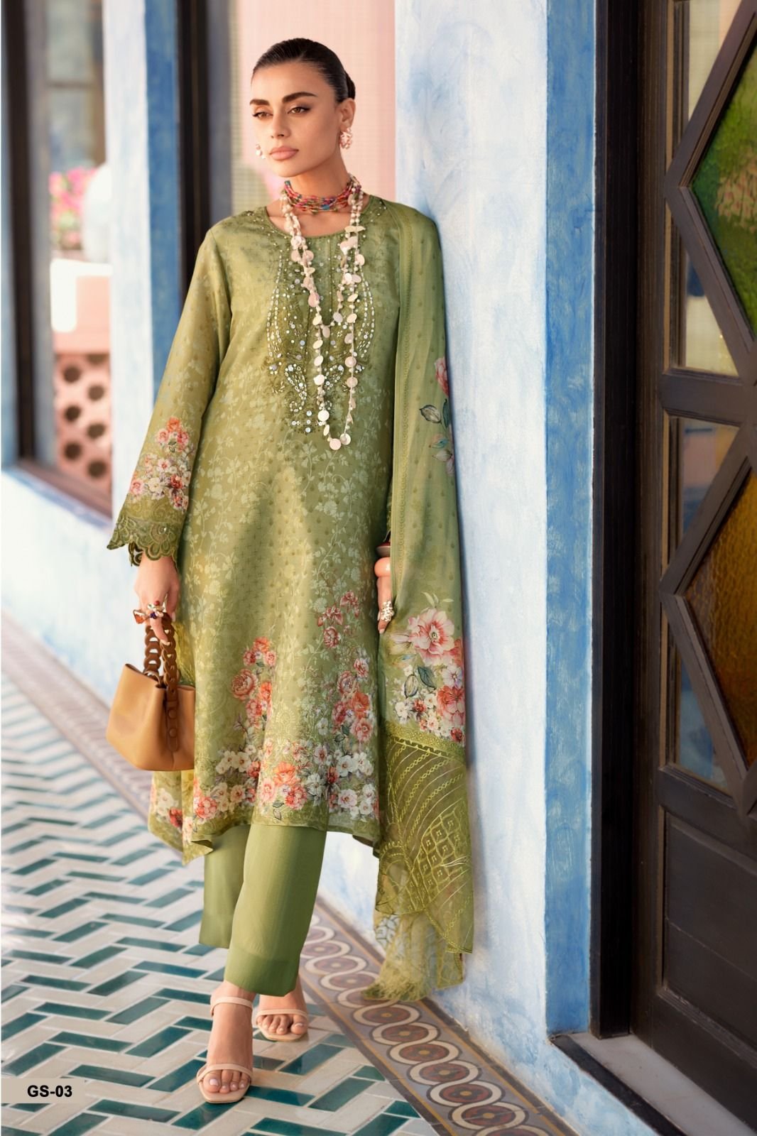 Varsha Fashion Golden Soul Shimmer Ladies Salwar Suit GS-03