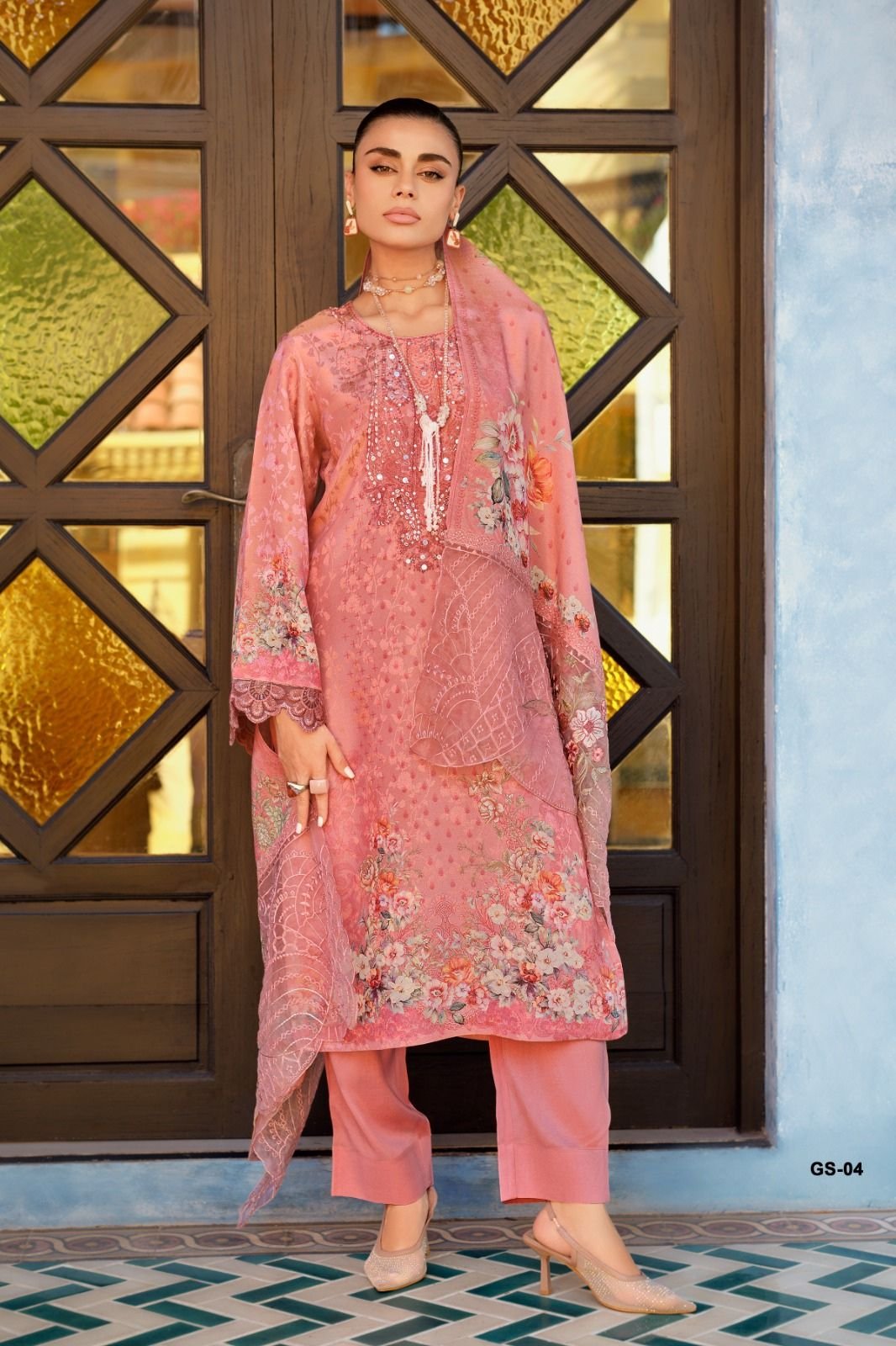 Varsha Fashion Golden Soul Shimmer Ladies Salwar Suit GS-04