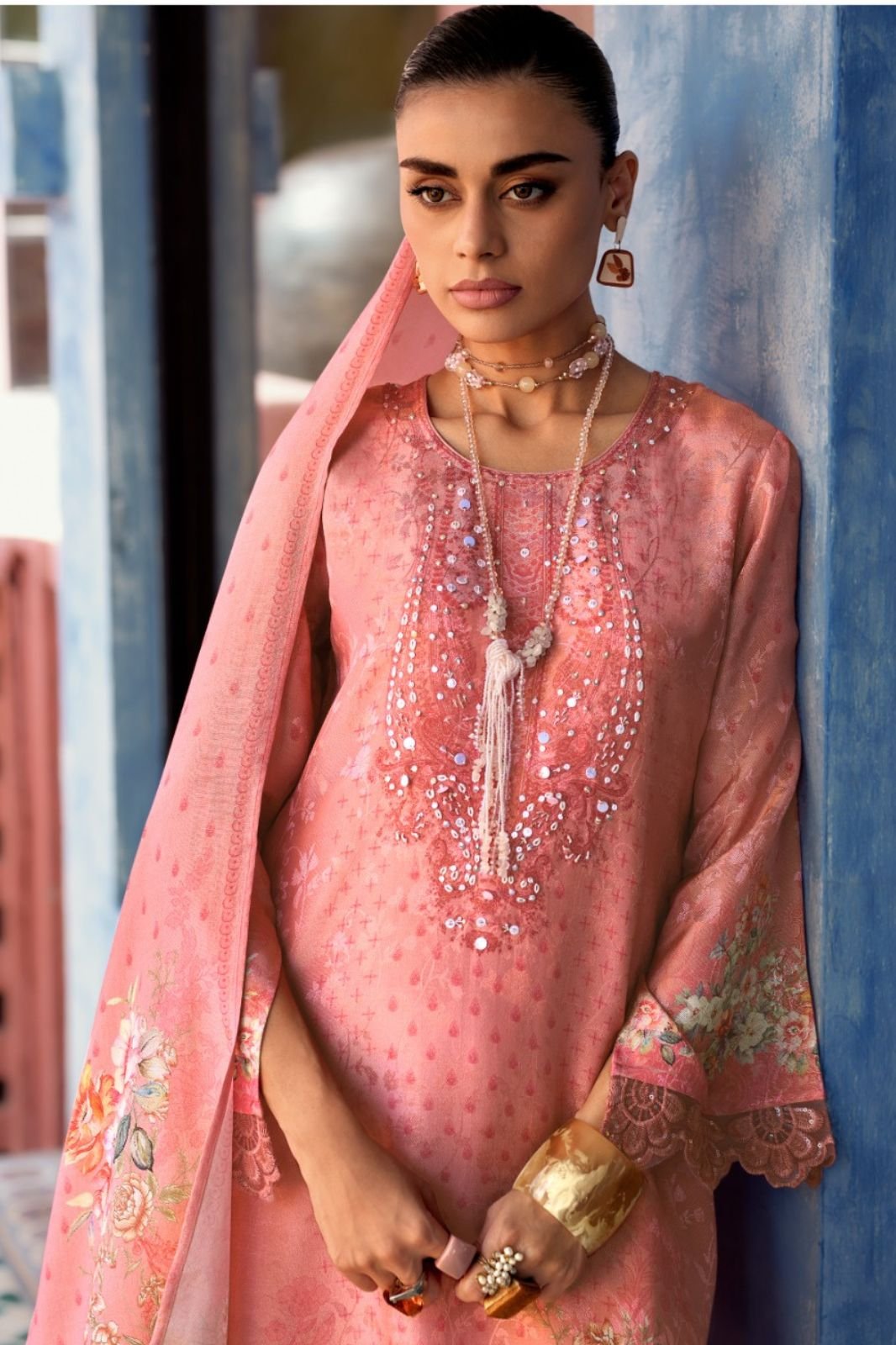 Varsha Fashion Golden Soul Shimmer Ladies Salwar Suit GS-04