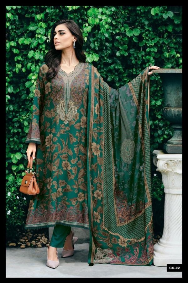 Varsha Fashion Gulnaaz Special 5 Muslin Ladies Suit GS-02