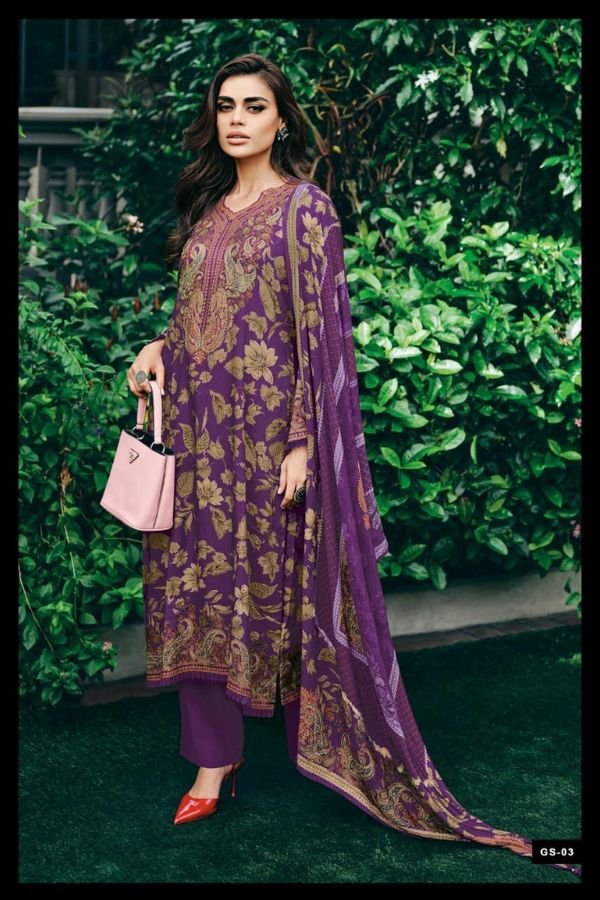 Varsha Fashion Gulnaaz Special 5 Muslin Ladies Suit GS-03