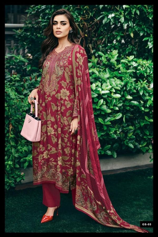 Varsha Fashion Gulnaaz Special 5 Muslin Ladies Suit GS-05