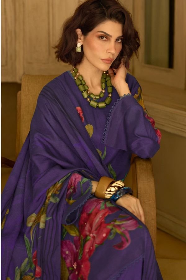 Varsha Fashion Japanese blossom 2 Muslin Ladies Suit JB-04