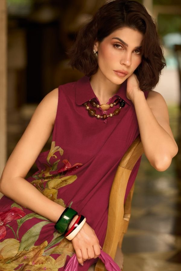 Varsha Fashion Japanese blossom 2 Muslin Ladies Suit JB-05