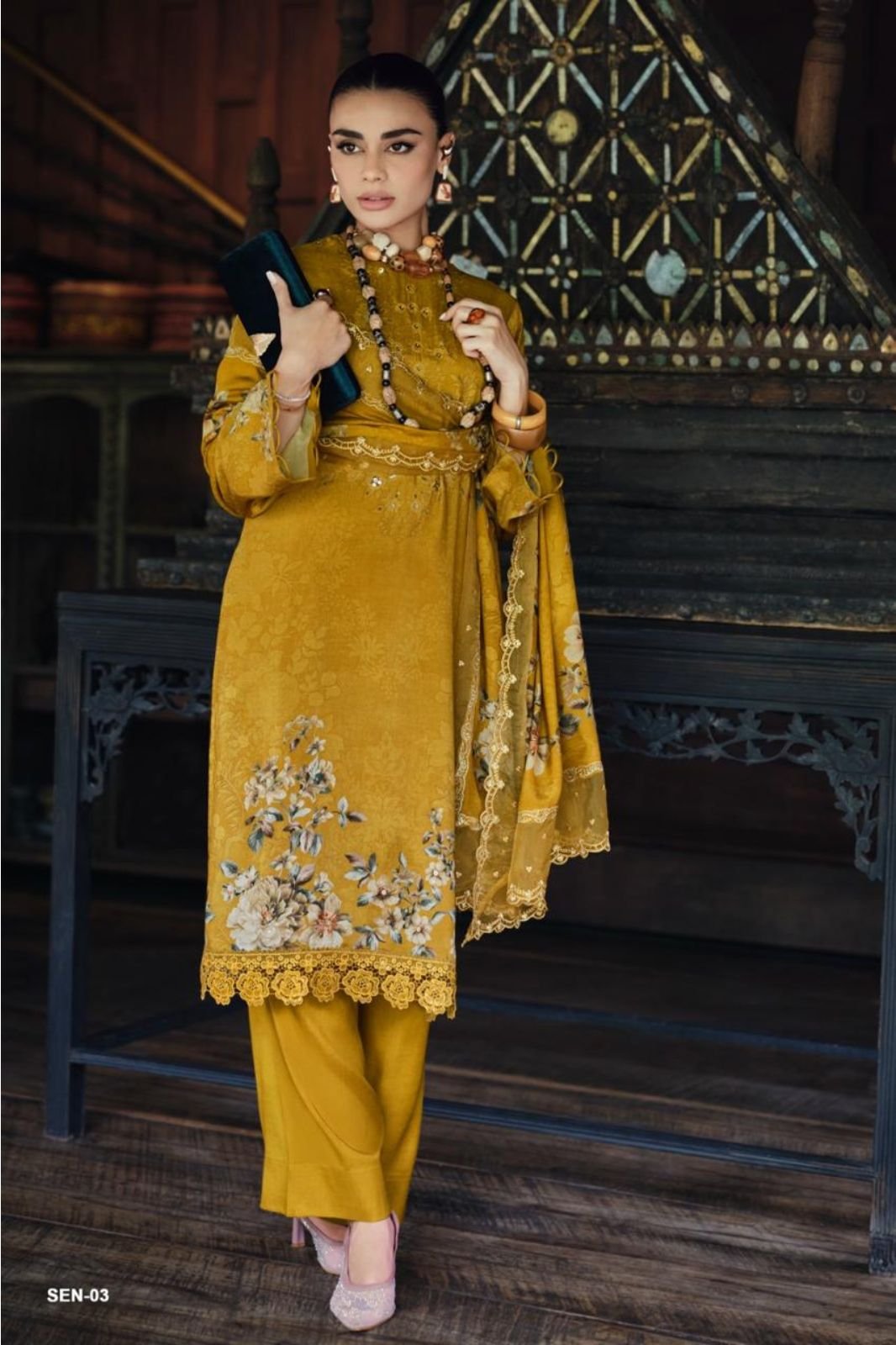Varsha Fashion Shaah E Noor Muslin Ladies Suit SEN-03