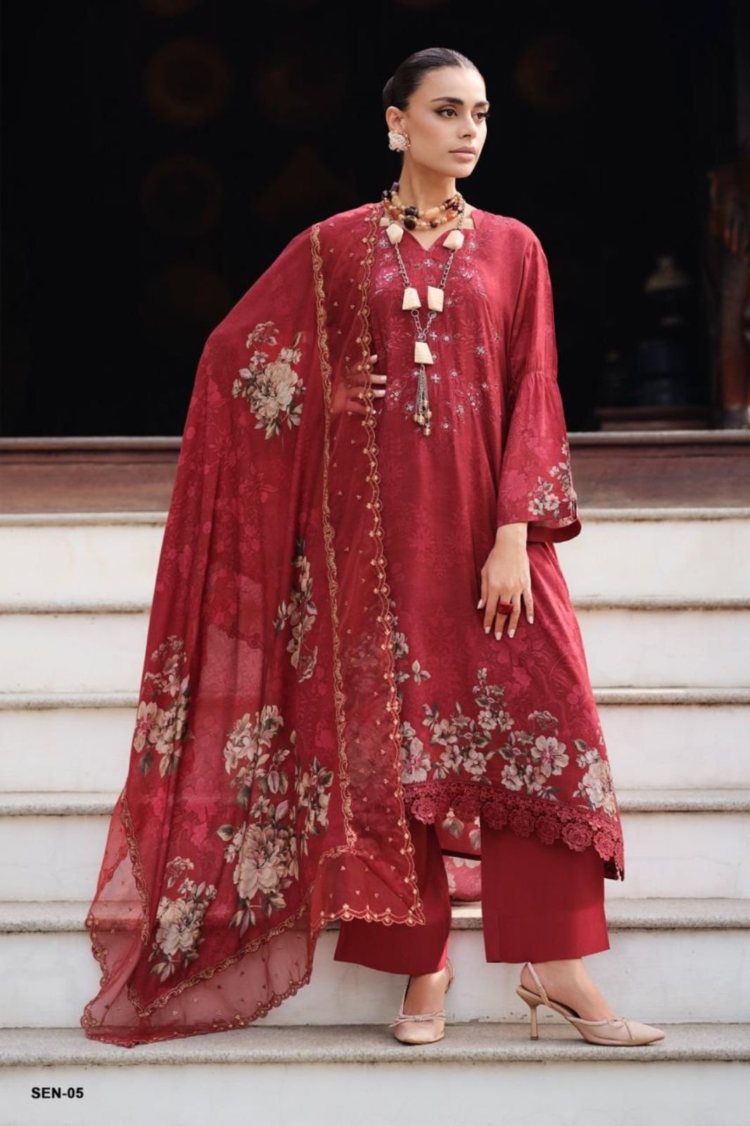 Varsha Fashion Shaah E Noor Muslin Ladies Suit SEN-05