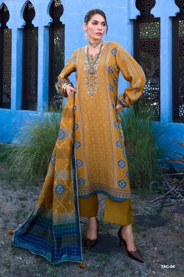 Varsha Fashion The Ajrakh Chapter Muslin Ladies Suit TAC-04