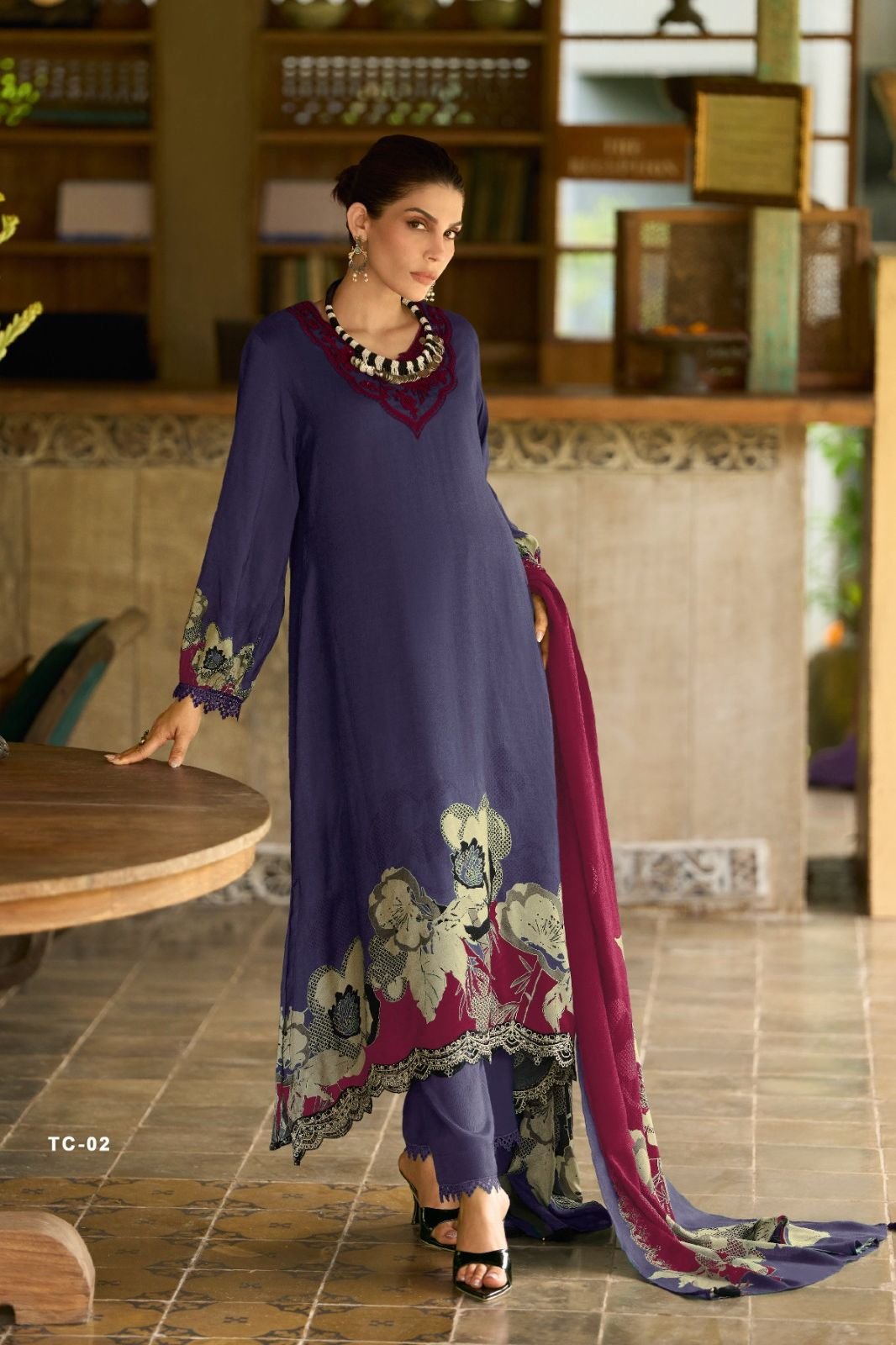 Varsha Fashion Tuscany 2 Muslin Ladies Salwar Suit TC-02
