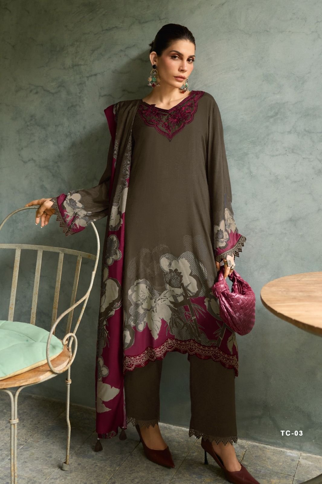 Varsha Fashion Tuscany 2 Muslin Ladies Salwar Suit TC-03