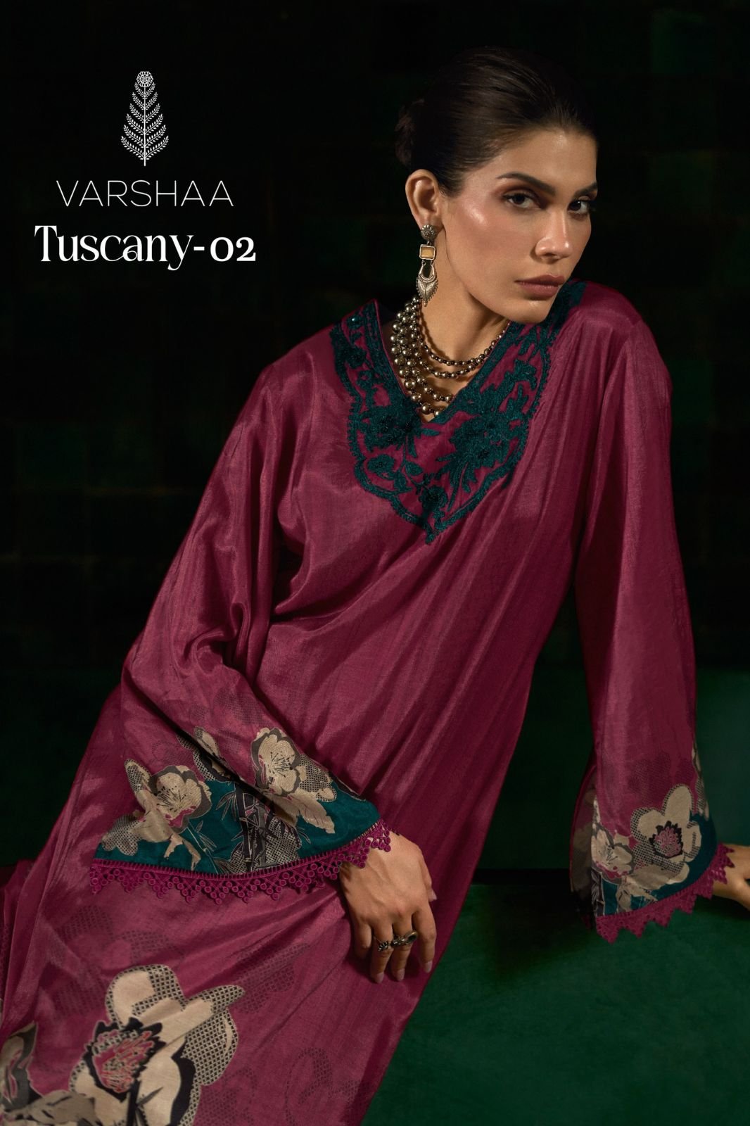 Varsha Fashion Tuscany 2 Muslin Ladies Salwar Suit TC-04