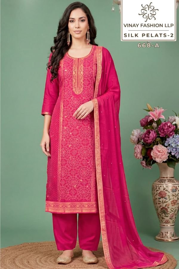Vinay Fashion Kuleesh Silk Petals 2 Salwar Suit 668-A