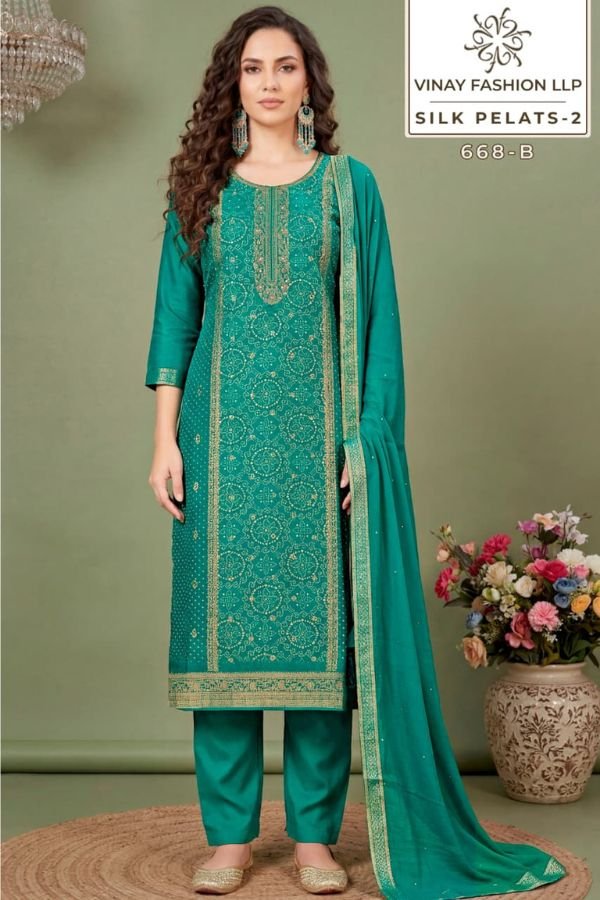Vinay Fashion Kuleesh Silk Petals 2 Salwar Suit 668-B