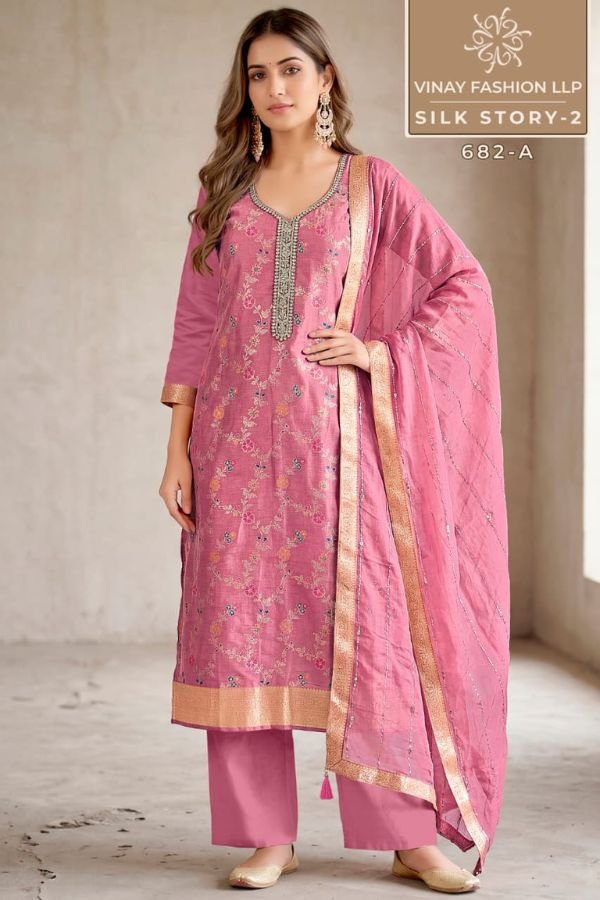 Vinay Fashion Kuleesh Silk Story 2 Salwar Suit 682-A