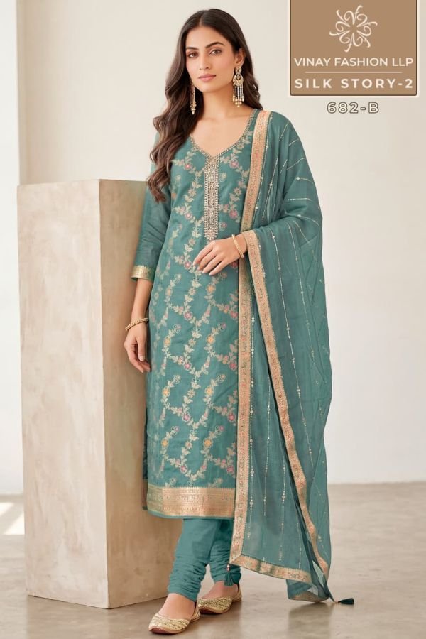 Vinay Fashion Kuleesh Silk Story 2 Salwar Suit 682-B