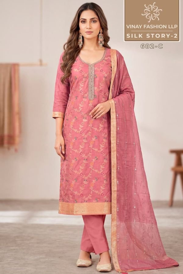 Vinay Fashion Kuleesh Silk Story 2 Salwar Suit 682-C