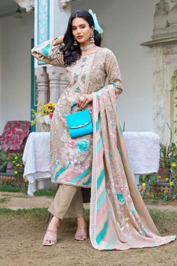 Zulfat Designer Studio Farah 2 Pure Cotton Suit 704-001