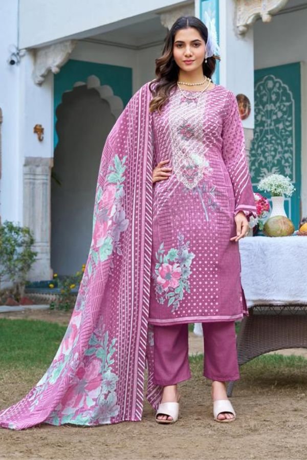 Zulfat Designer Studio Farah 2 Pure Cotton Suit 704-002
