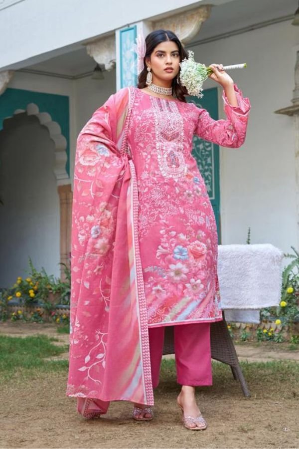 Zulfat Designer Studio Farah 2 Pure Cotton Suit 704-005