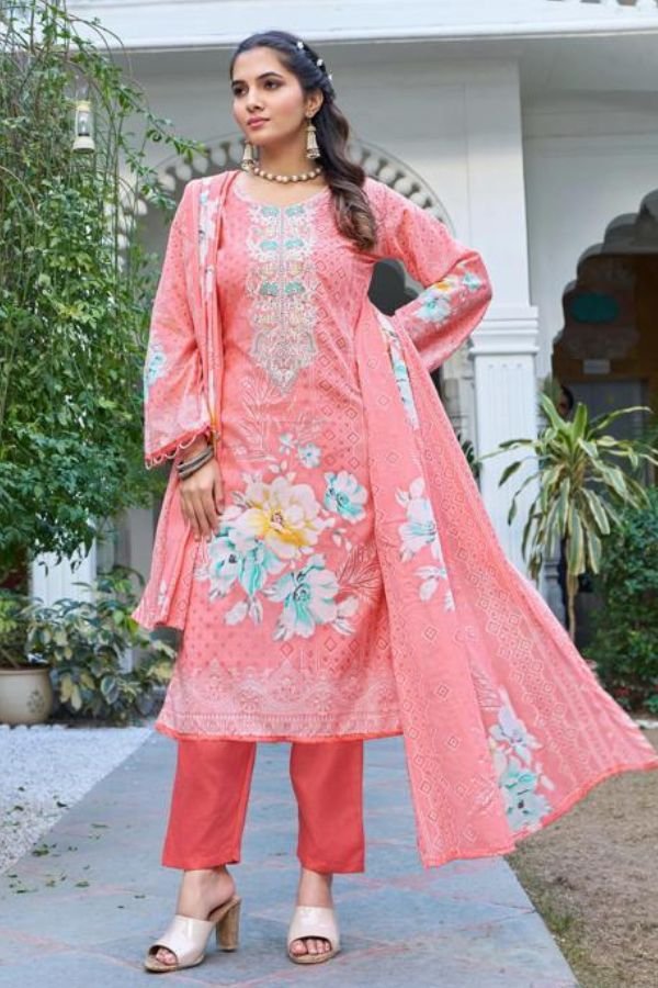 Zulfat Designer Studio Farah 2 Pure Cotton Suit 704-008