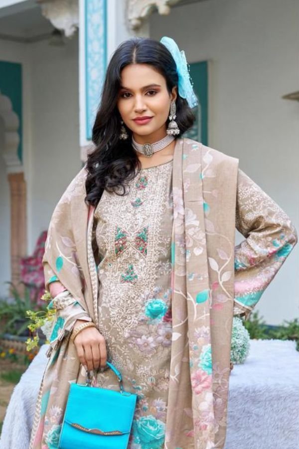 Zulfat Designer Studio Farah 2 Pure Cotton Suit 704-001