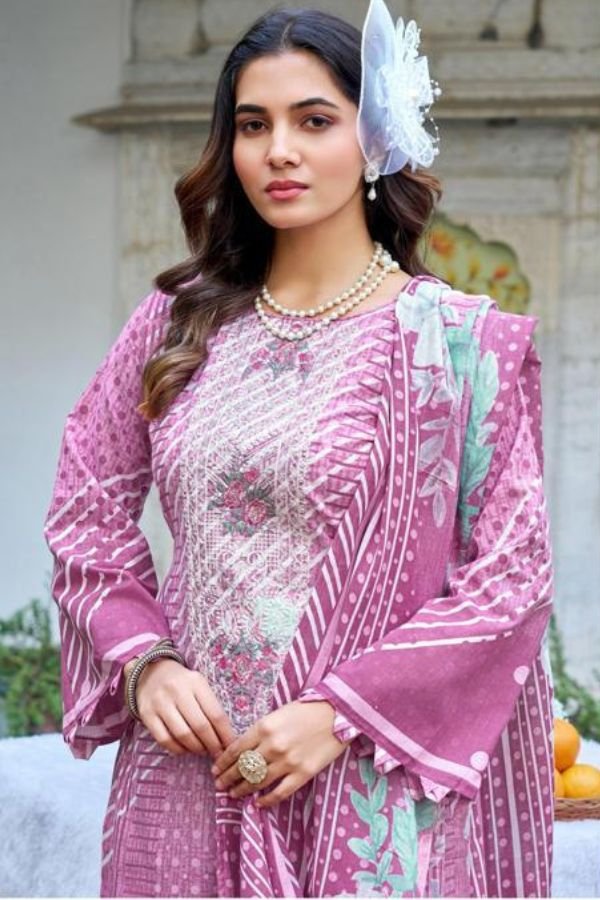 Zulfat Designer Studio Farah 2 Pure Cotton Suit 704-002