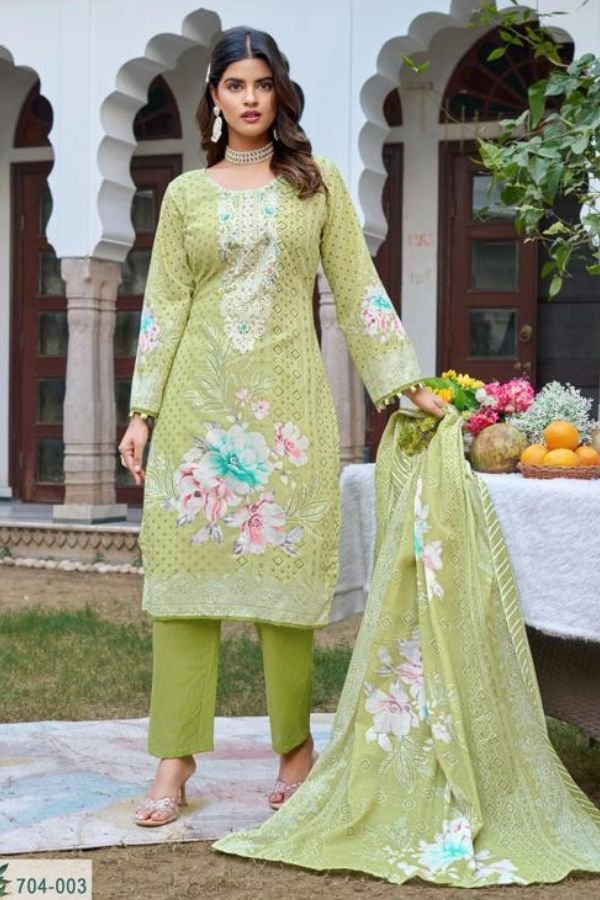 Zulfat Designer Studio Farah 2 Pure Cotton Suit 704-003