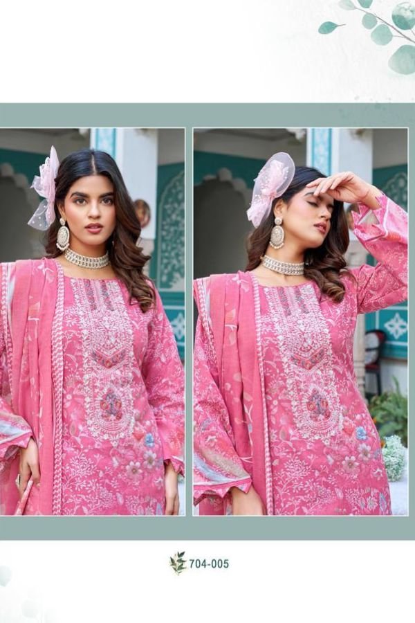 Zulfat Designer Studio Farah 2 Pure Cotton Suit 704-005