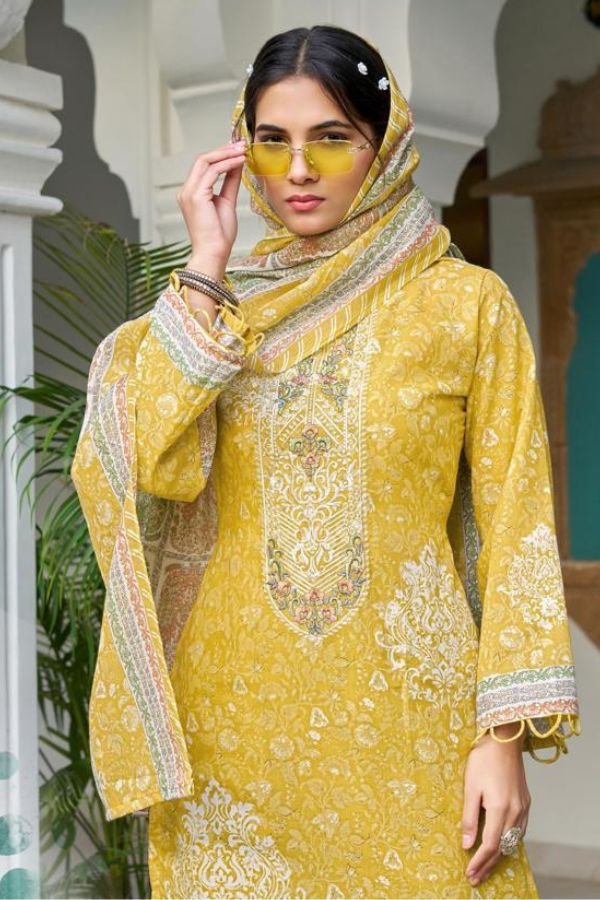Zulfat Designer Studio Farah 2 Pure Cotton Suit 704-006