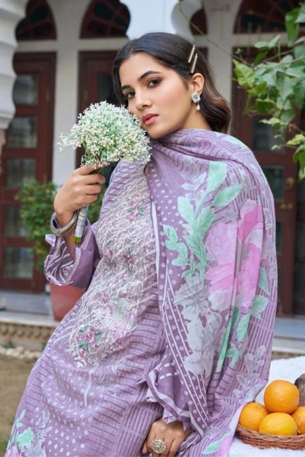 Zulfat Designer Studio Farah 2 Pure Cotton Suit 704-007