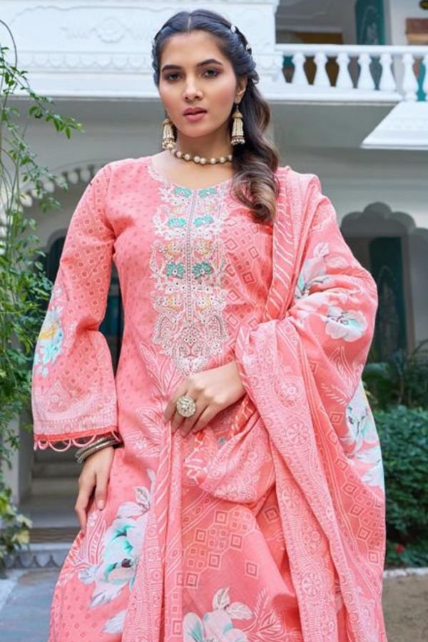 Zulfat Designer Studio Farah 2 Pure Cotton Suit 704-008