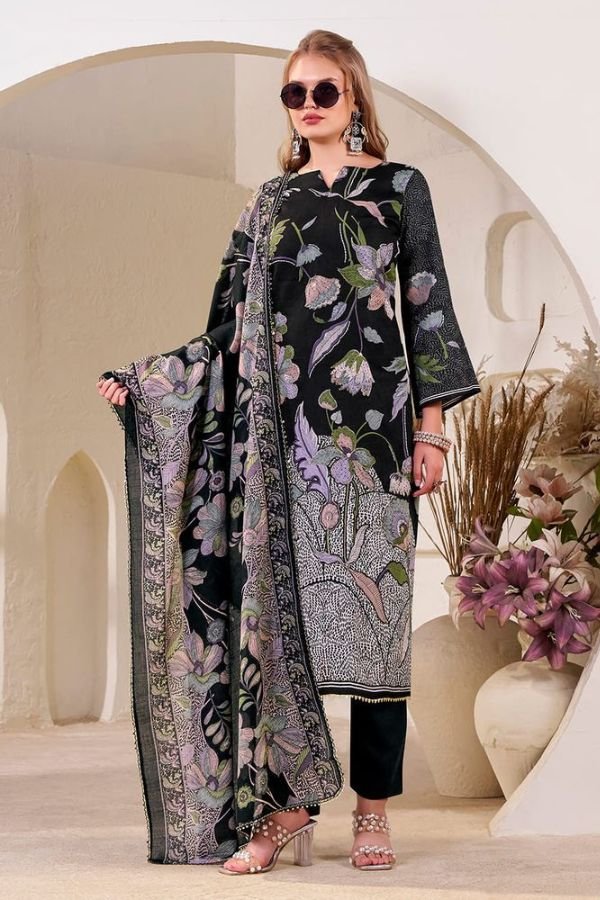 Zulfat Designer Studio Nasreen Jam Cotton Satin Suit 678-001