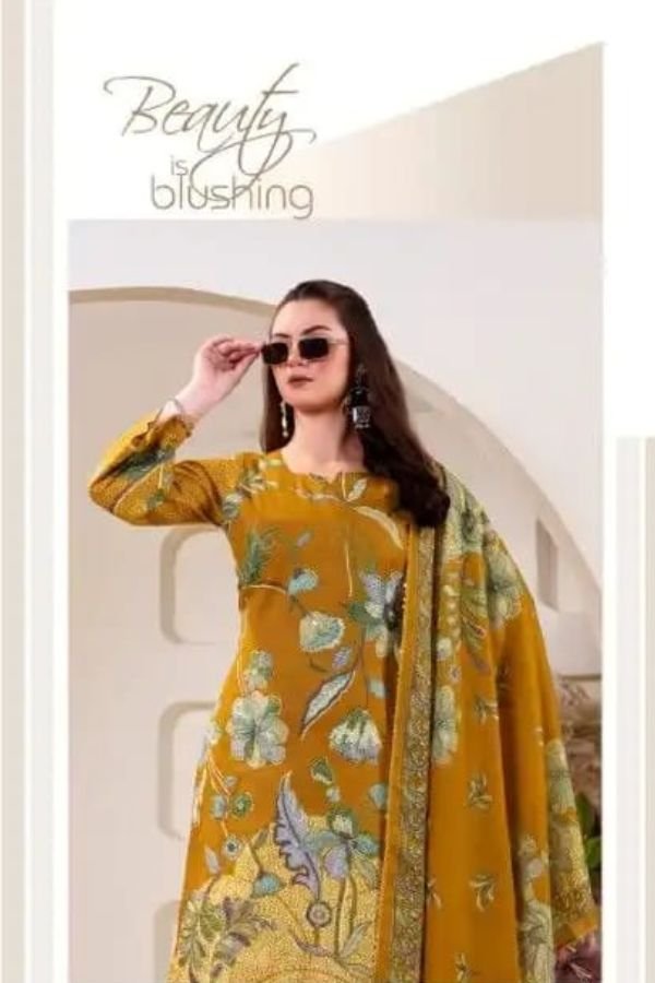 Zulfat Designer Studio Nasreen Jam Cotton Satin Suit 678-002